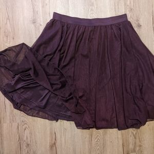 Burgundy red torrid tulle skirt